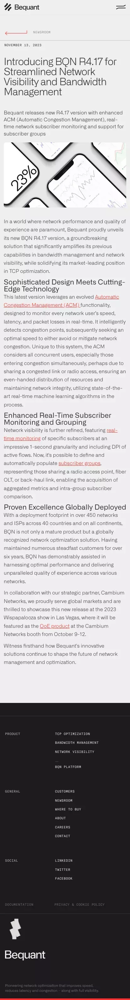 Introducing BQN R4.17 for Streamlined Network Visibility and Bandwidth Management – Bequant News mobile view