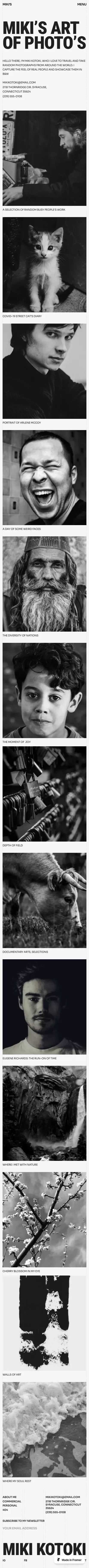 Miki's Art - Capturing Timeless Moments | Photography Portfolio mobile view