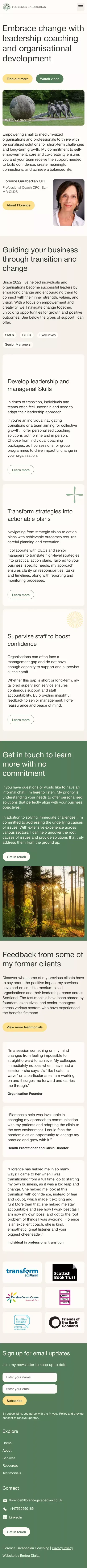 Leadership Coaching and Organisational Development | Florence Garabedian mobile view