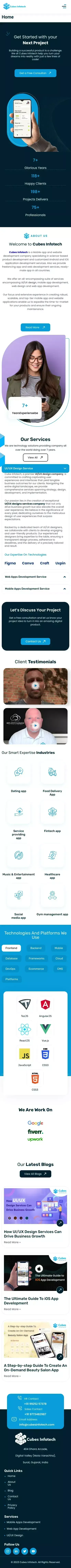 Cubes Infotech - IT Solutions Company mobile view
