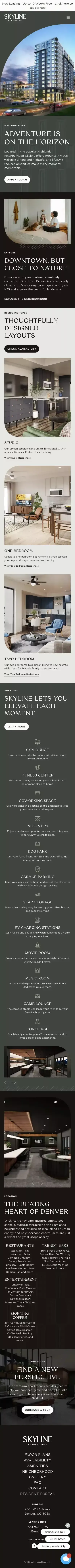 Skyline | Brand new luxury apartment living in Denver's Highlands… mobile view