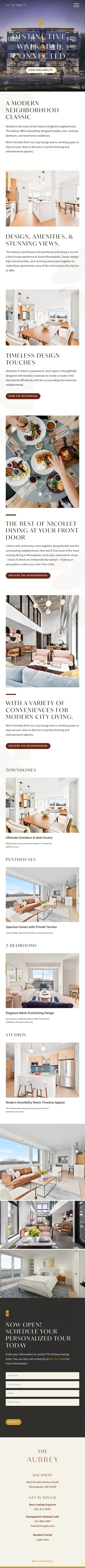 The Aubrey | A brand new boutique apartment in the heart of Kingfield. mobile view