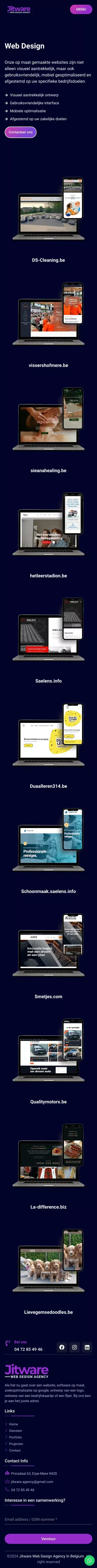 Webdevelopment Erpe-Mere in België | Jitware mobile view