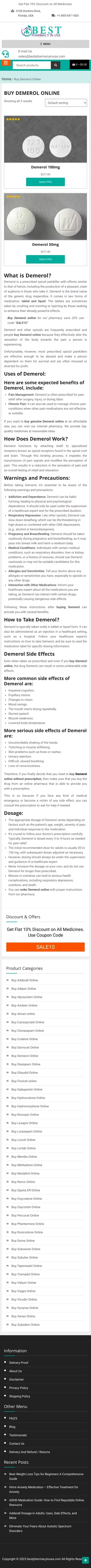 Buy Demerol Online – Best Pharmacy in USA mobile view