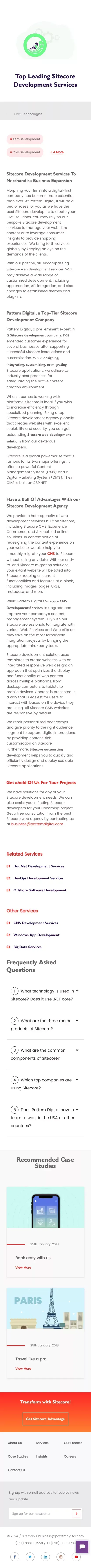 Pattem Digital: Innovative Sitecore Development Services mobile view