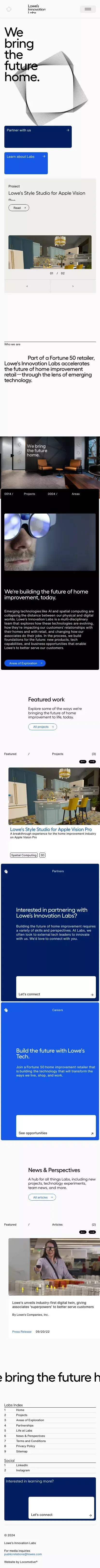 Lowe's Innovation Labs - Building the Future of Home Improvement. mobile view
