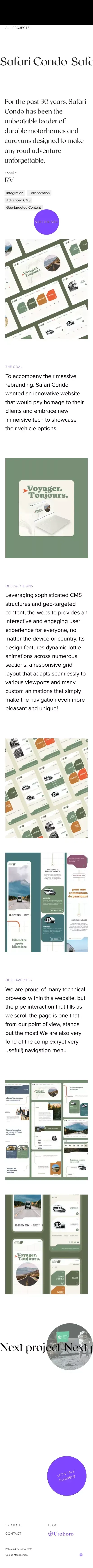 Safari Condo Web Project | Uroboro mobile view
