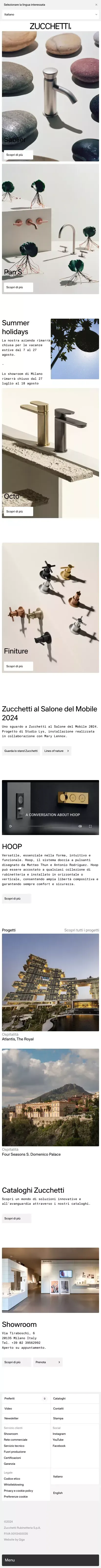 Zucchetti  Design mobile view