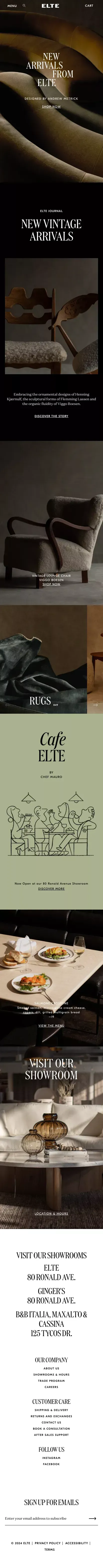 Elte, Toronto’s design source for all things home | Elte mobile view