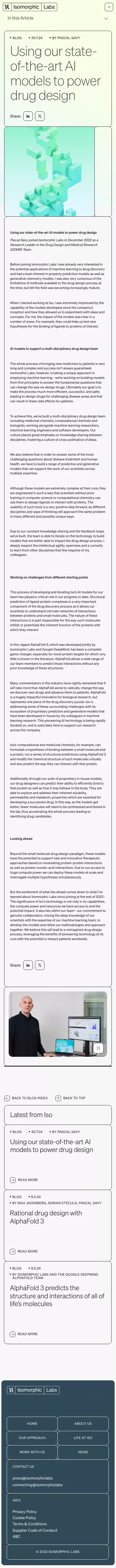 Using our state-of-the-art AI models to power drug design  - Isomorphic Labs mobile view