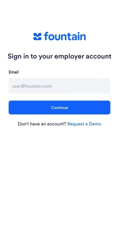 Login mobile view