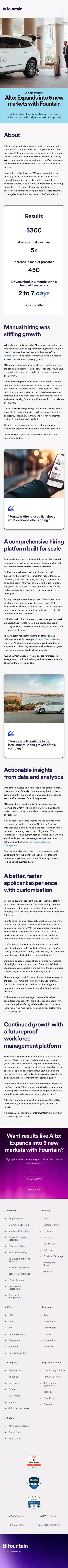 Alto: Expands into 5 new markets with Fountain - Fountain mobile view