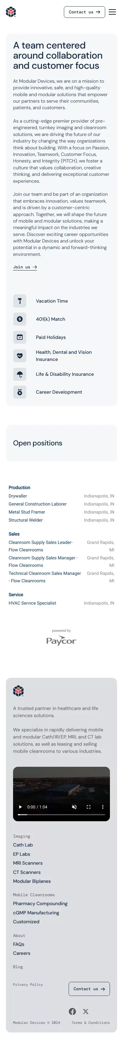 Career Opportunities | Modular Devices mobile view