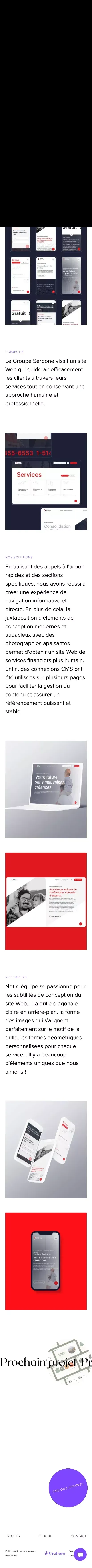 Groupe Serpone Web Project | Uroboro mobile view
