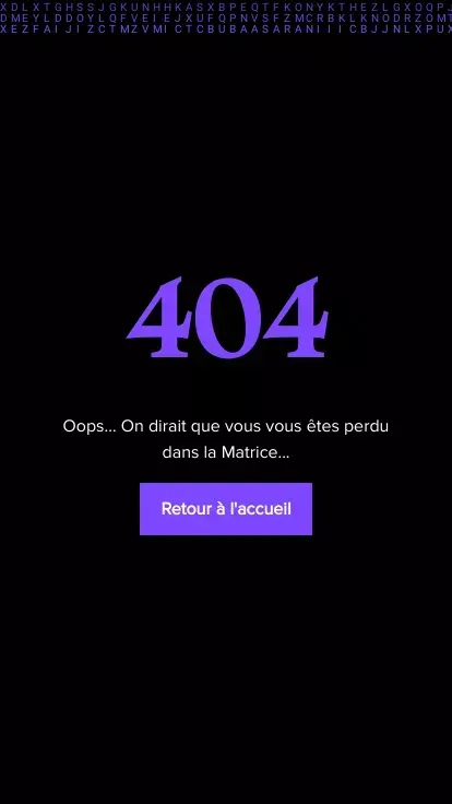 Non trouvé mobile view