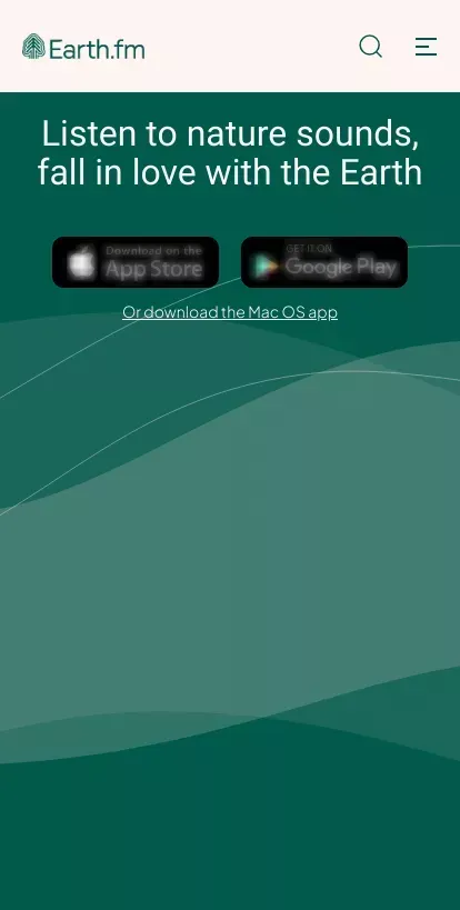 Earth.fm App - earth.fm mobile view