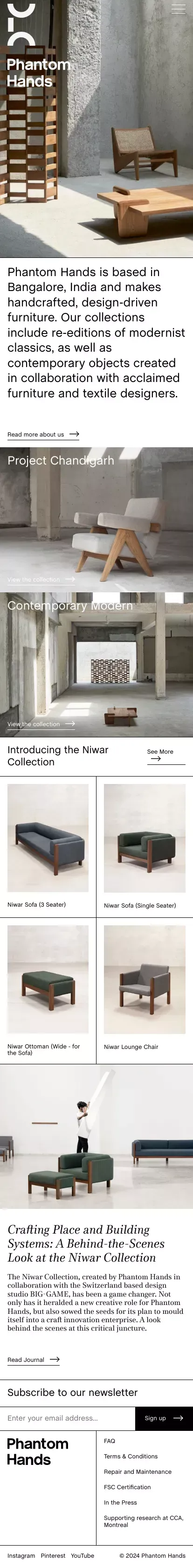 Phantom Hands: Indian Modern Furniture mobile view