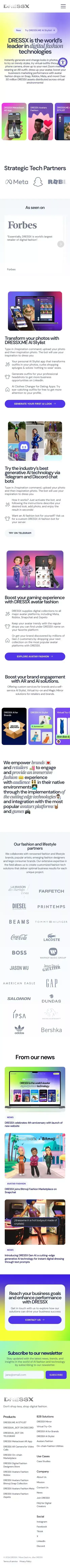 DRESSX.com - The worldâs leader in AI, AR, and avatar fashion technologies. mobile view