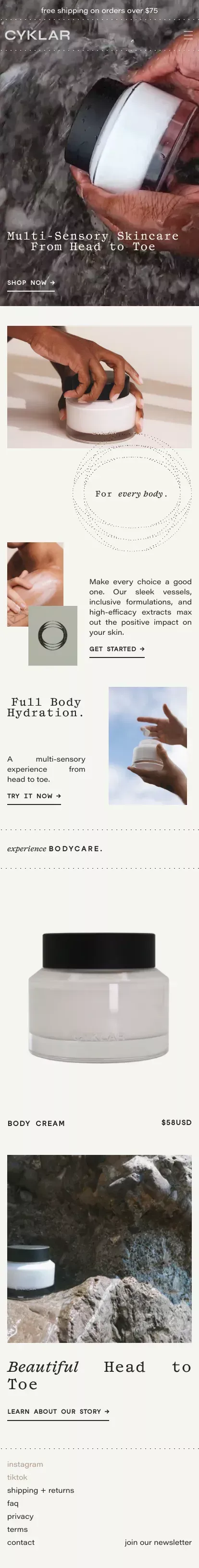 Multi-Sensory Skincare From Head To Toe | Cyklar – CYKLAR mobile view