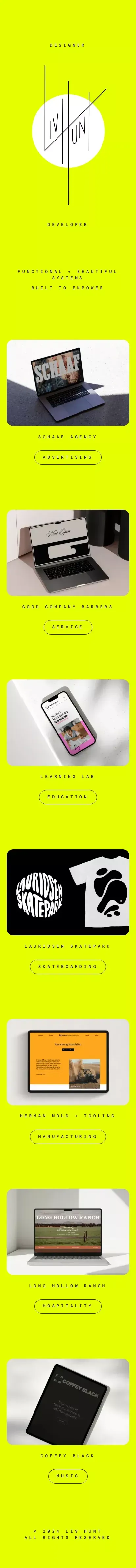 LivHunt.co // Design + Webflow Development mobile view