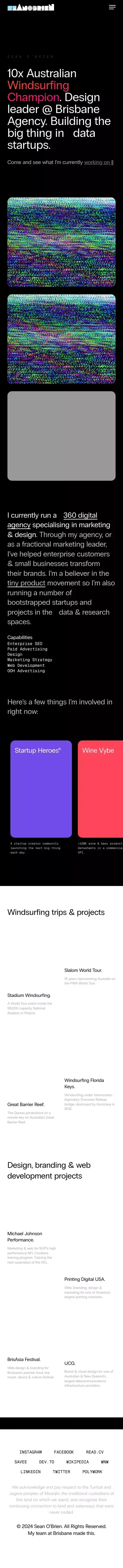 Sean O'Brien | Australian Professional Windsurfer, Designer mobile view