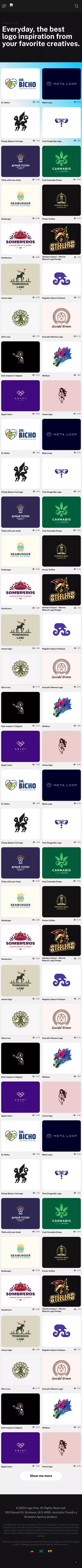 Logo Inspiration | Join our design community | Logo Drip mobile view