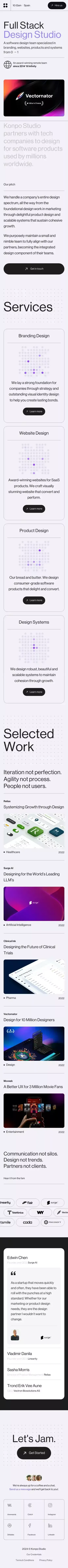 Konpo | Full Stack Design Studio mobile view