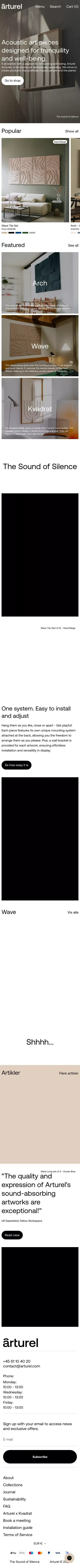 Acoustic art and acoustic panels for all spaces | Arturel mobile view