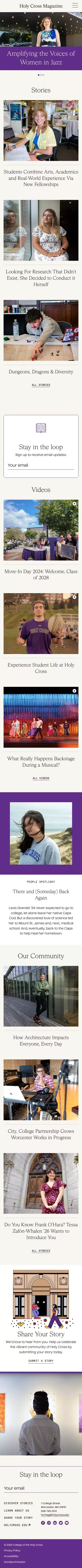 Holy Cross Magazine | Holy Cross Magazine mobile view