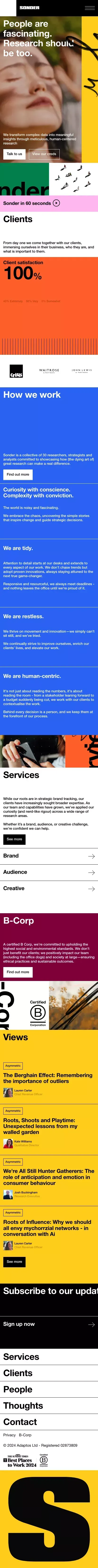 Market Research - Sonder mobile view