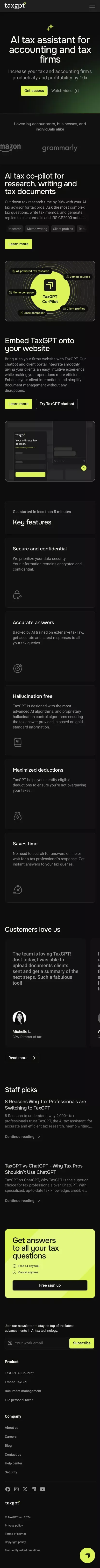 Your AI Tax Assistant | TaxGPT mobile view