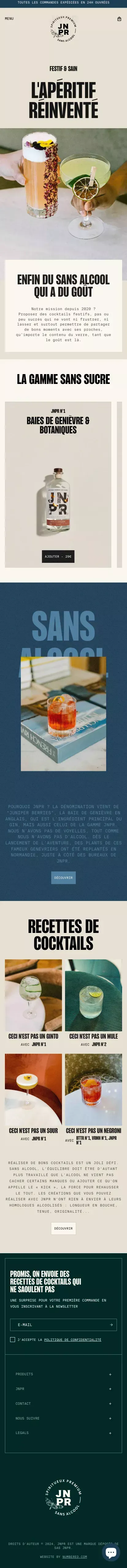 JNPR - l'apéritif, réinventé. mobile view