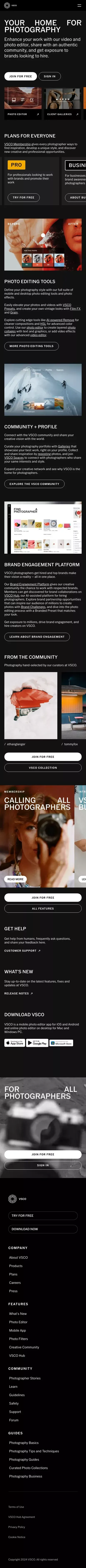 VSCO Photo Editor & Video Editor - Desktop & Mobile App mobile view
