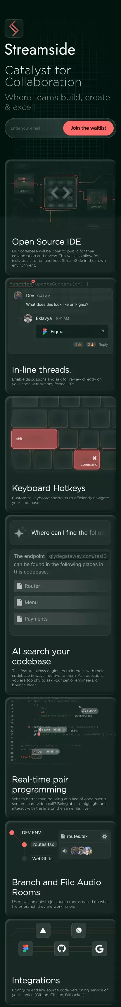 Streamside ◎ Open Source IDE mobile view