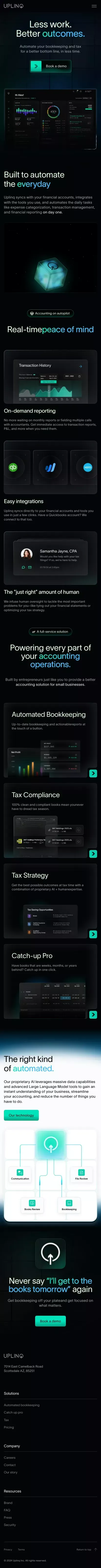 Small Business Accounting Solutions | Uplinq mobile view
