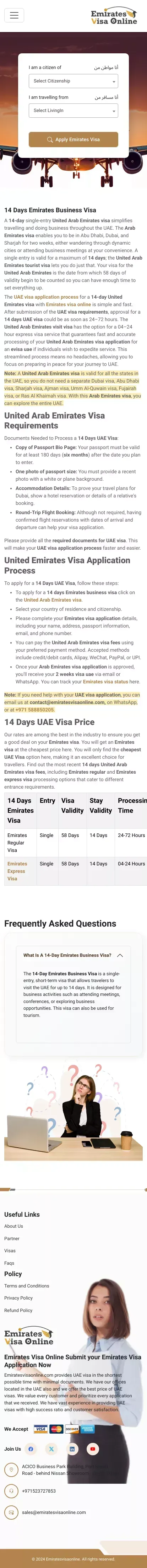 14 Days Emirates Visa | Get Visa In 2-3 Hours mobile view