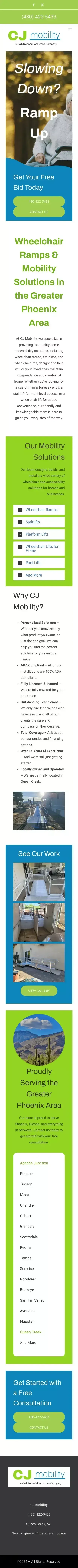 Phoenix Wheelchair Ramp Installation & More | CJ Mobility mobile view