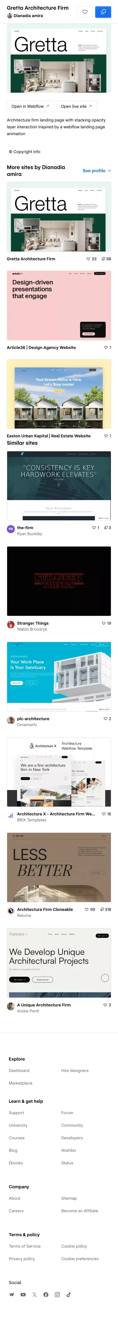 Gretta Architecture Firm mobile view