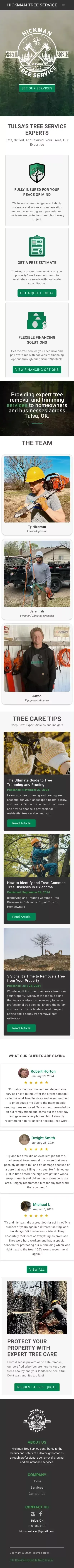 Expert Tree Service Tulsa | Tree Trimming in Sapulpa, OK - Hickman Tree mobile view