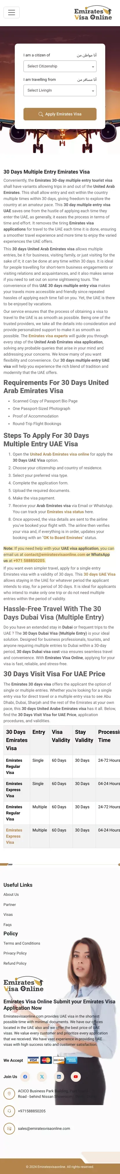 30 Days Multiple Entry Emirates Visa: Get Unlimited Entry mobile view