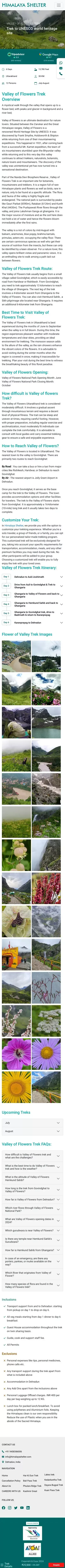 Valley of Flowers Trek | Itinerary, Difficulty & Best time mobile view