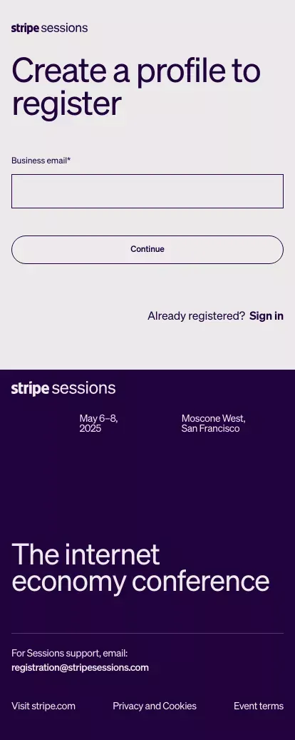Stripe Sessions 2025 | Global Internet Economy Conference mobile view