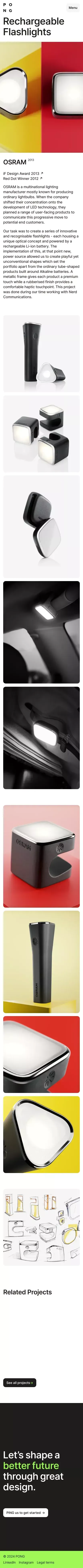 Osram - Rechargeable Flashlights | PONG mobile view