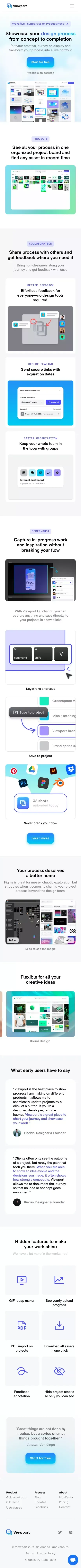 Viewport â A portfolio builder that showcases your design process mobile view