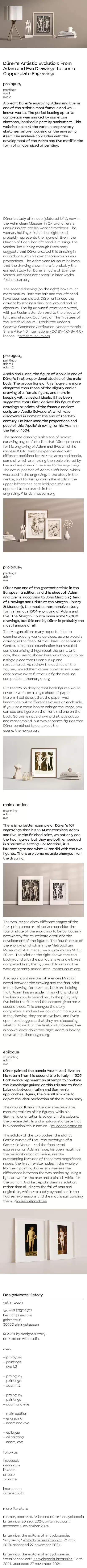 DesignMeetsHistory | Dürer's Adam and Eve mobile view