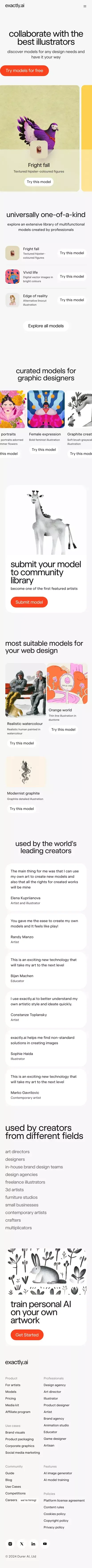 exactly models mobile view