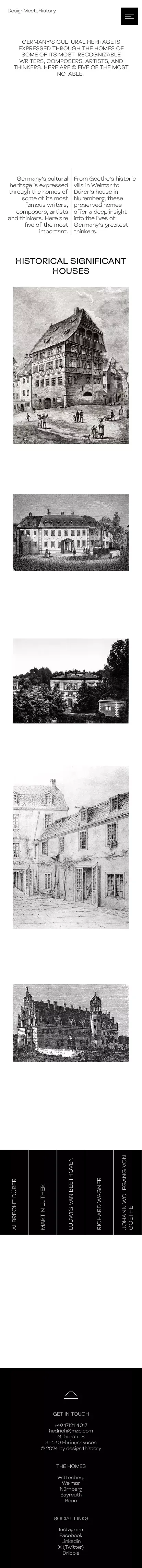 DesignMeetsHistory | Heritage Houses mobile view