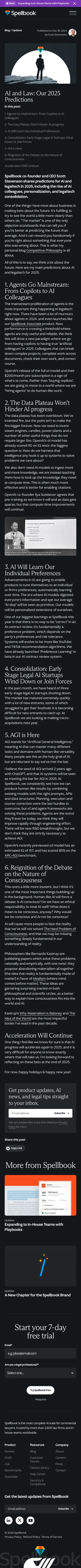 AI and Law: Our 2025 Predictions  - Spellbook mobile view