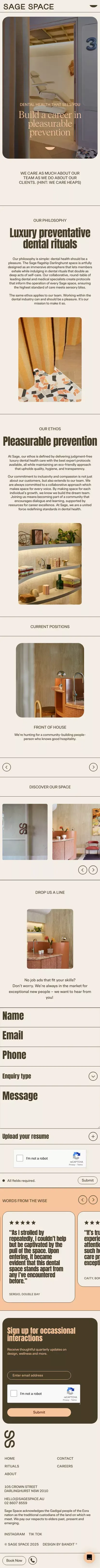 Dental Careers in Darlinghurst | Sage Space mobile view