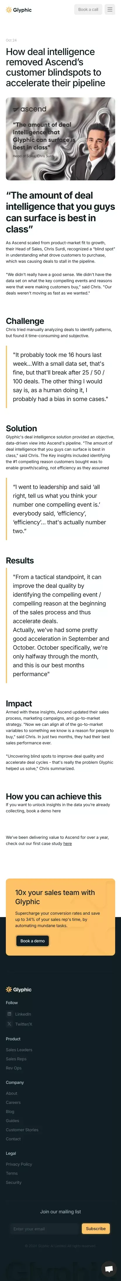 How deal intelligence removed Ascend’s customer blindspots to accelerate their pipeline mobile view